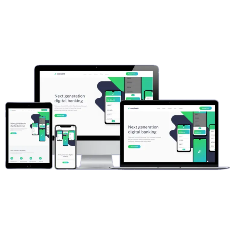 Easybank Landing Page Mockup