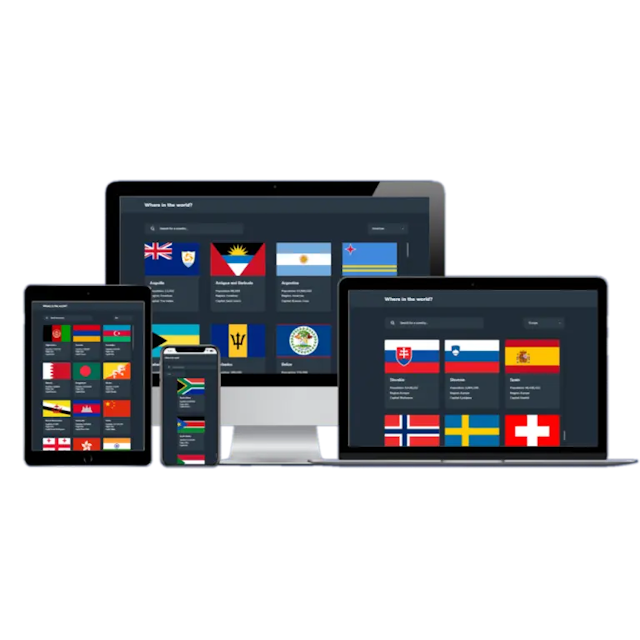 Rest Countries App Mockup
