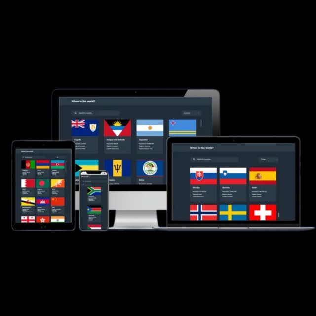 Rest Countries App Mockup